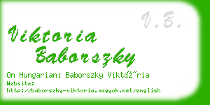 viktoria baborszky business card